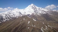 Inflight views of Mt Kazbek